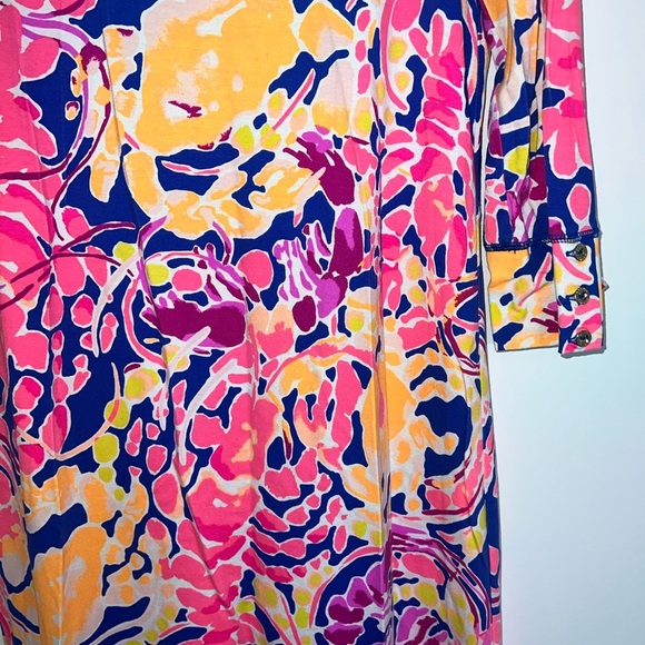 Lilly Pulitzer Sophie Dress in Brilliant Blue Catch And Release Medium - Picture 9 of 14